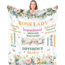 Boss Lady Kuscheldecke mit Blumenmuster, 152 x 127 cm