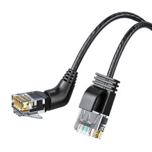 Um 360 Grad drehbarer RJ45-Stecker, Cat6A-Ethernet-Kabel, 10-3m