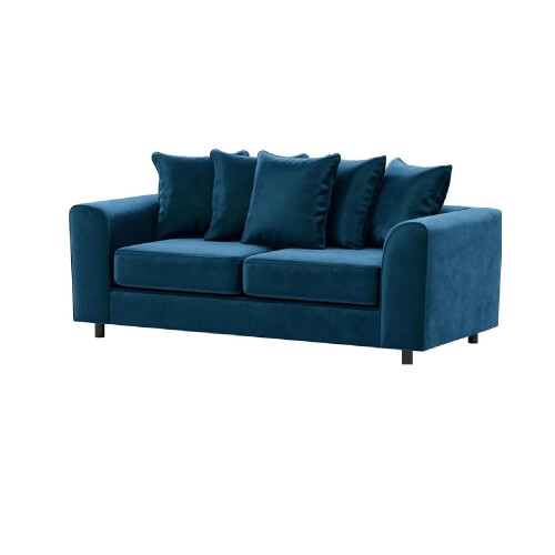 Furniture 786 Plush Velvet 3+2 Seater Sofa Set Blue 2