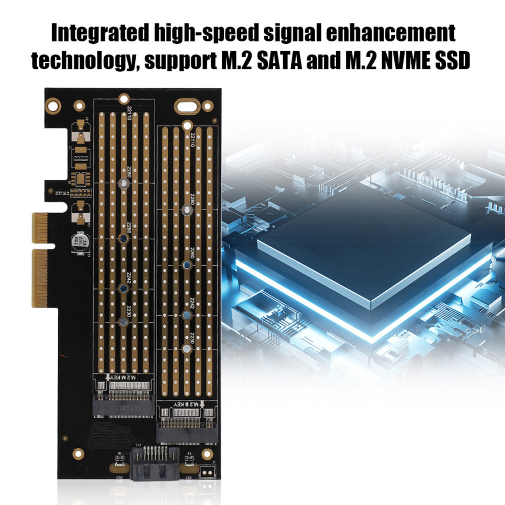Pcie Gen3 X4 M.2 Sata Nvme Dual Slot Card 7340572912749