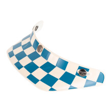 Quick Release Anti Glares Motorbike Helmet-Blue and white