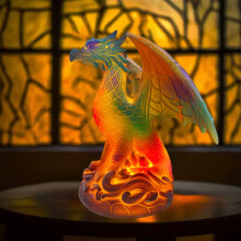Veilleuse en vitrail Dragon (1 pièce)
