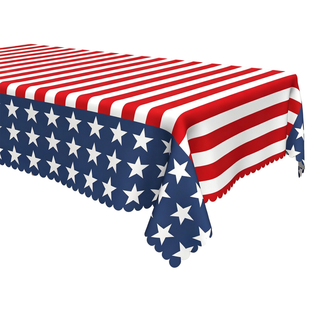Themed Tablecloth With Scalloped Edges-100X150cm Red/White/Blue 7751001478246