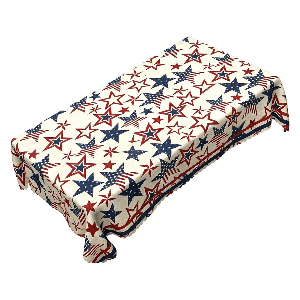 Retro Pattern Tablecloth In Color-150X150cm Red/White/Blue 7751001478161