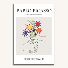 Affiche Picasso Bouquet de la Paix, art abstrait, 30 x 45 cm