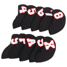 10 Piece Numbered Golf Iron Head Covers