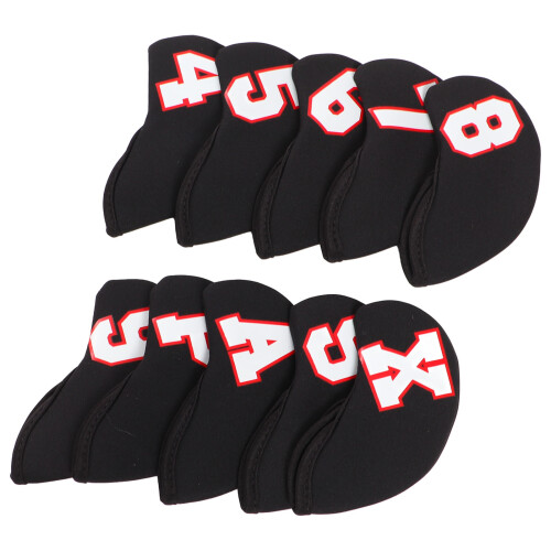 10 Piece Numbered Golf Iron Head Covers