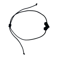 Trendy Unisex Braided Heart Shape Bracelet Casual Wear-Black