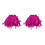 2pcs Elegant Dance Wristbands Soft Feathers Bracelets-rose red 1