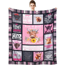 Fleece-pensjonsteppe for kvinner, 60 x 50 tommer