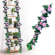 Konstgjord terosrankgirlang rosa 1,9 m