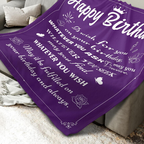 Couverture violette 60 x 50 pouces 1