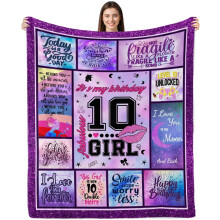 Pătură decorativă pentru fete, pentru a 12-a aniversare, 50x60 inci