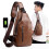 Δερμάτινη τσάντα Sling Crossbody για άνδρες και γυναίκες1 συσκευασία 3