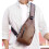 Δερμάτινη τσάντα Sling Crossbody για άνδρες και γυναίκες1 συσκευασία 5
