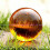 Γυάλινη κρυστάλλινη μπάλα Amber30mm στρογγυλή 1