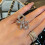 Sterling Silver Curved Butterfly CZ Thumb Ring 2