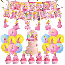 Είδη πάρτι γενεθλίων Princess Peach 12 τεμάχια