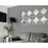9x Silver Square Diamond Shape Wall Mirror 40Cm D 1