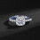 925 Sterling Silver Square Moissanite Ring for Women 3