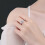 925 Sterling Silver Square Moissanite Ring for Women 4