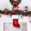 Røde julestrømper med initialer 30 cm 2