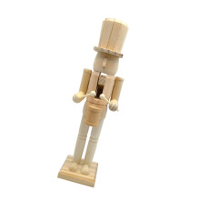 Figurine de soldat casse-noisette en bois non peinte