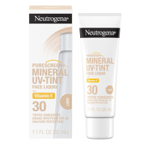 Neutrogena Purescreen+ Getöntes Mineral SPF 30 Sonnenschutzmittel für Gesicht, Hell, 32 ml