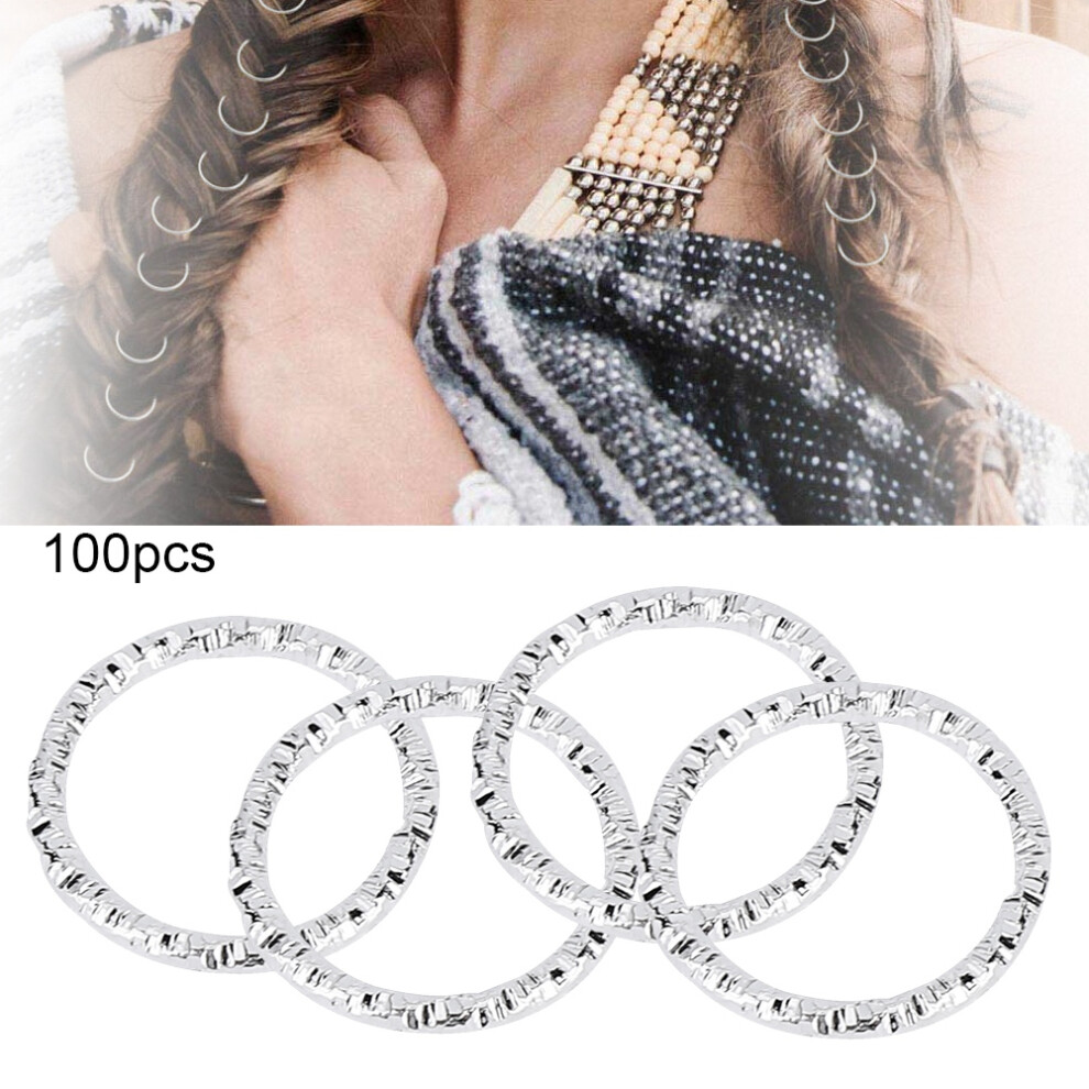 Unisex Metallic Dreadlock Rings 100 Count
