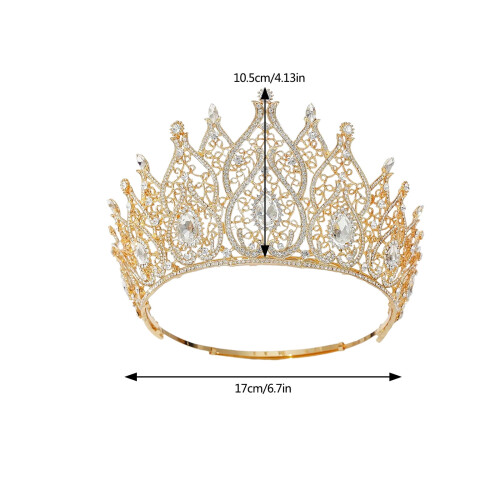 Tiara de cristal para mujer, ideal para bodas y cumpleaños. 2