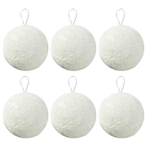 Julekuler til juletreet 6 stk 4/6/8 cm