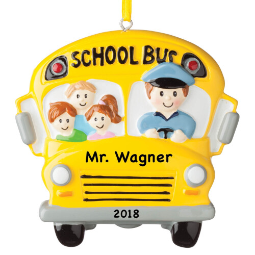 Skolebussjåfør-ornament personlig