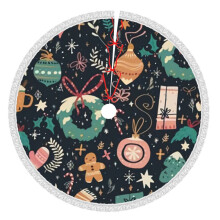 Christmas Tree Skirt 48 Inch Rustic Holiday Decor