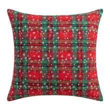 Funda de almohada navideña con diseño de nieve para decoración del hogar (individual)