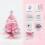 Mini Pink Artificial Christmas Tree with Ornaments 6