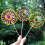 Retro colorful wind spinner garden decor 6