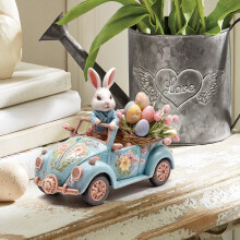 Décoration de bureau en acrylique en forme de lapin de Pâques, design ajouré