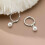 Orecchini a cerchio con perle in argento sterling 925, gioielli da sposa 1