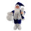 Santa Claus Doll Blue White Cloth Plastic 12 inch 1