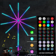 Lumières de feux d'artifice LED à commande vocale et alimentation USB
