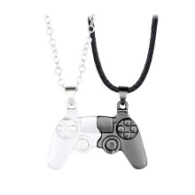 Set di collane di coppia con magnete in ferro, regolabili e personalizzabili.