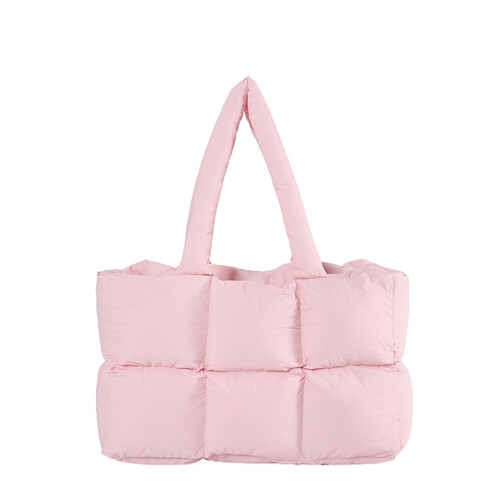Roze dames schoudertas 39x25x13cm