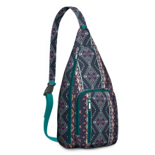 Dames Explorer schoudertas met boho bloemenprint (1 stuk)
