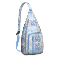Boho schoudertas met bloemenprint voor dames, lichtgewicht en waterdicht.