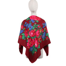 Bedruckter, hautfreundlicher Pashmina-Stoff, modischer-tief.rot.