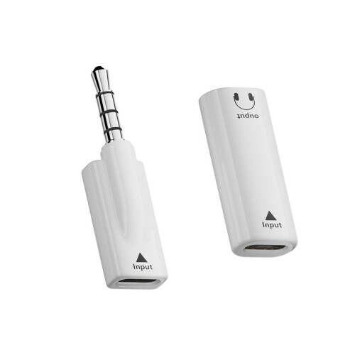 2 Stück/Set Mini-3,5-mm-auf-Typ-C-Stecker-Adapter, der-Weiß