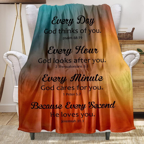 Bible Verse Throw Blanket Inspirational Religious Gift