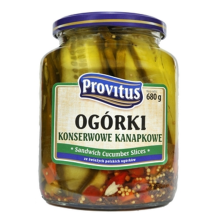 Ogórki konserwowe kanapkowe Provitus 680G