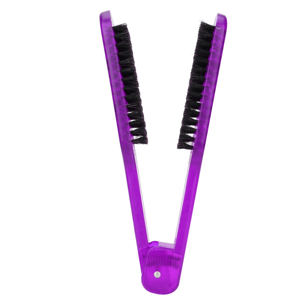 Purple Ergonomic Hair Straightening Comb (Purple)