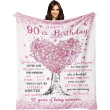 Couverture pour femme pour son 60e anniversaire (60 x 50 pouces)